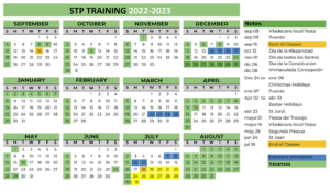 calendario STP Training 2022-23